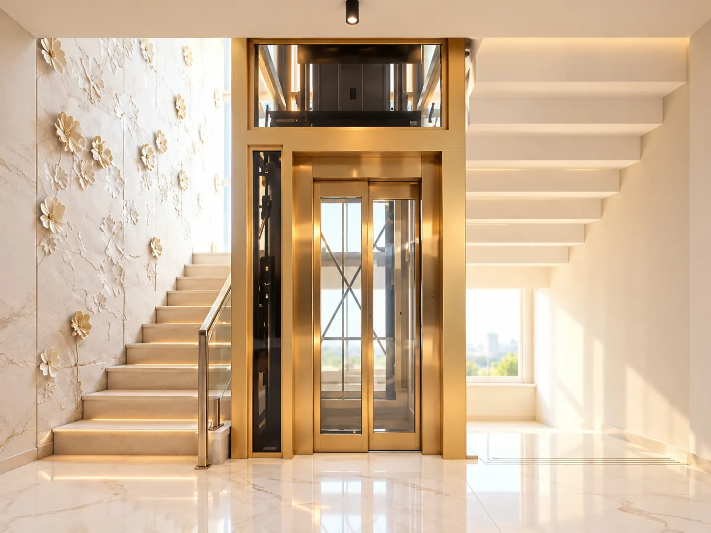 Home lift for a villa
